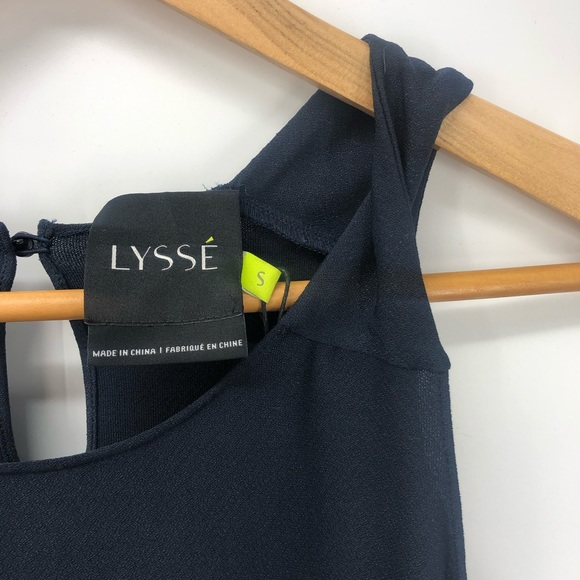 LYSSE $72 NWT Navy twist strap scoop bottom Boho - Picture 3 of 6